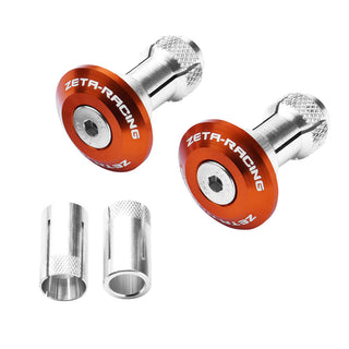 Zeta Alloy Bar End Plugs 29mm - Orange