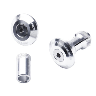 Zeta Bar End Plugs Alloy Swivel 29Mm -Silver