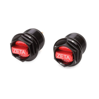 Zeta Black / Red Showa Front Fork Bottom Adjusters