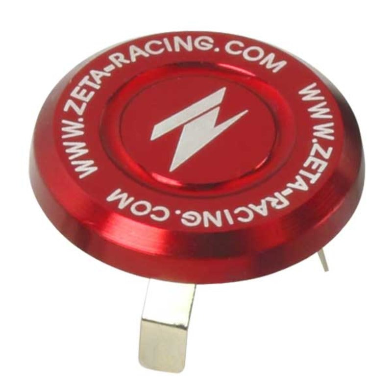 Zeta Universal Red Steering Stem Cap