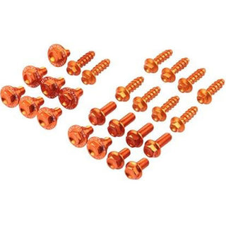 Zeta Alloy Plastic Bolt Kit KTM SX/SXF 16-18, EXC/EXCF 17-19 -14 PCS - Orange