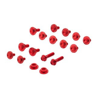 Zeta Plastic Bolt Kit Alloy CRF450R 21- 15 PCS Red