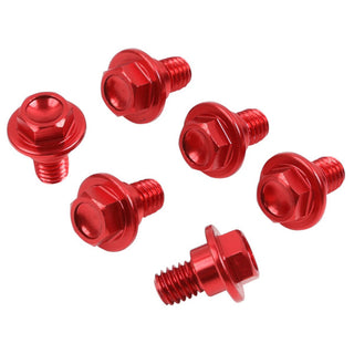 Zeta Alloy Fork Guard Bolt Set Suzuki -6 PCS - Red