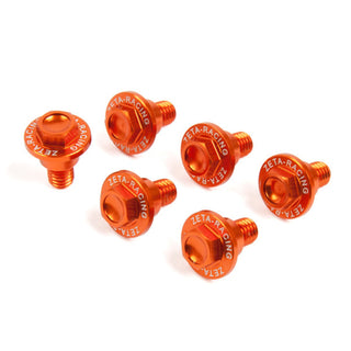 Zeta Fork Guard Bolt Set Alloy Ktm/Hqv. - 6 Pcs - Orange