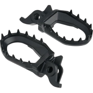 DRC Zeta Max Ultrawide Footpegs 60mm for Gas Gas, Husqvarna & KTM 2016-2023 - Black