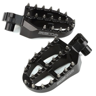 Zeta Alloy Ultrawide Footpegs YZF250/450,YZ125/250 -57mm Black