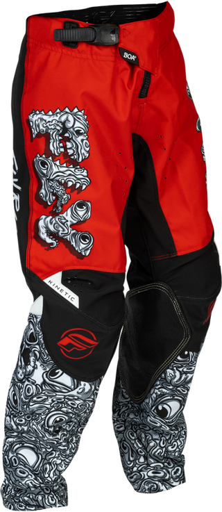 Fly Racing 2026 Kinetic MX Mutant Youth Pants - Red/White/Black