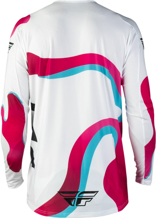 Fly Racing 2027 Lite SE MX Youth Vibe Jersey - White / Pink / Blue