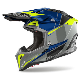 Airoh Aviator 3 Push Helmet - Gloss Blue