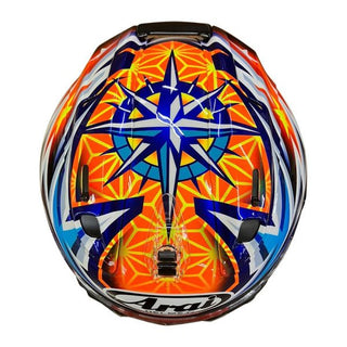 Arai RX-7V EVO Okamoto Compass Road Full Face Motorcycle Helmet - Blue