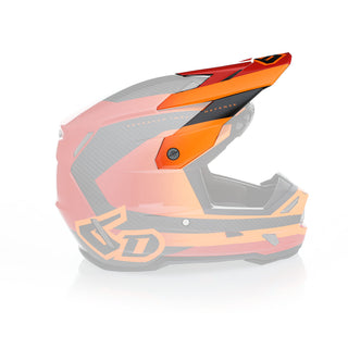 6D ATR-3 Pure Series Helmet Peak - Gloss Orange
