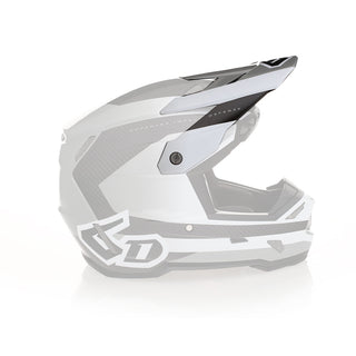 6D ATR-3 Pure Series Helmet Peak - Gloss White