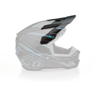 6D ATR-3 Reflex Series Helmet Peak - Gloss Black
