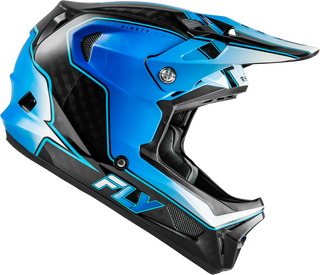 Fly Racing Werx-R MTB/BMX Flow Helmet - Black Carbon/Blue/White