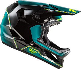 Fly Racing Rayce MTB Repeat Youth Helmet - Black/Teal/Hi-Vis