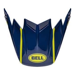 Bell Replacement Moto-9S Flex Peak - Sprint Matte Gloss Dark Blue/Hi-Viz Yellow