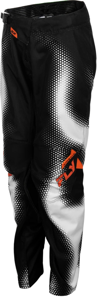 Fly Racing 2027 Kinetic MX Youth Torch Pants - Black / White / Orange