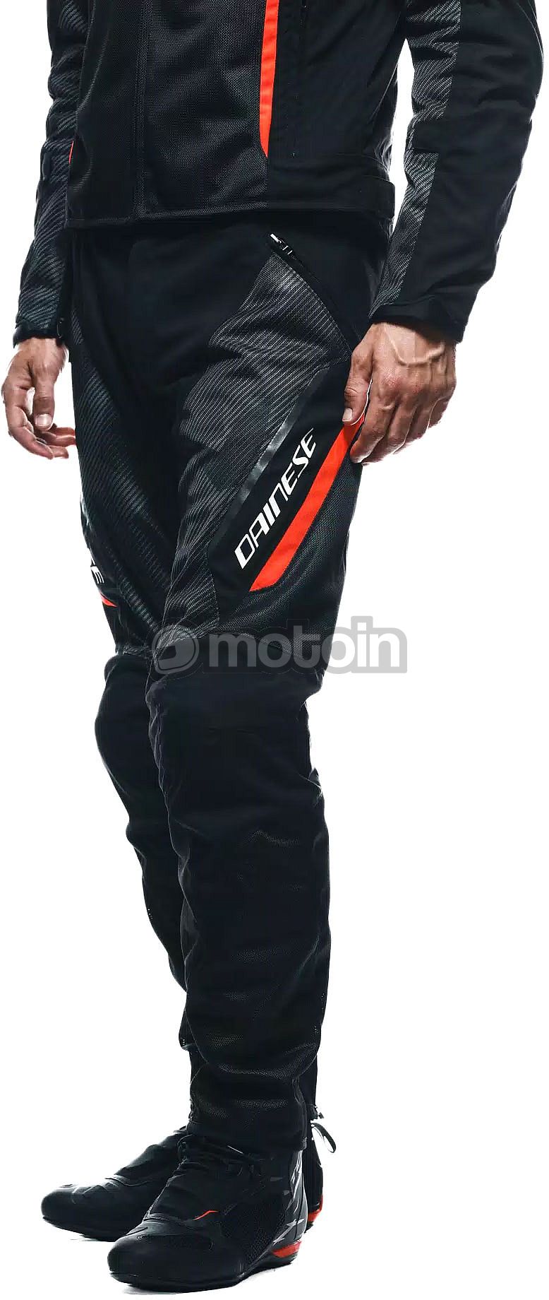 Dainese Drake 2 Super Air Tex Pants - Black/Anthracite/Red