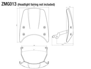 Rizoma Headlight Fairing Mounting Kit ZMG013B