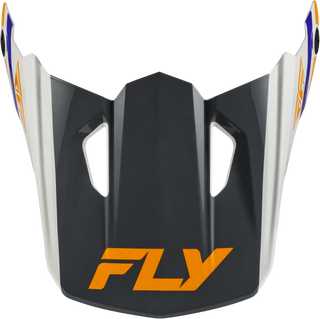 Fly Racing Kinetic Youth Scrap Peak - White / Orange / Blue / Grey