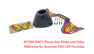 FMF RCT External Carbon Replacement End Cap Kit - New Style with Rivets