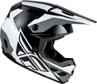 Fly Racing Kinetic Crest Helmet - Black/White/Grey
