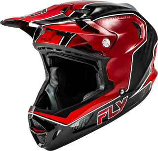 Fly Racing Werx-R MTB/BMX Flow Helmet - Black Carbon/Red