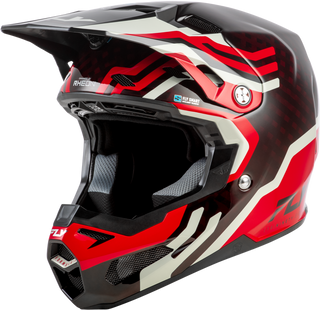 Fly Racing Formula S Carbon Byte Helmet - Red Carbon/Red/Grey