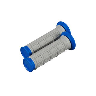 Renthal ATV Dual Layer Diamond / Waffle Q70 Handle Grips - Blue / Grey