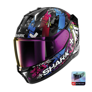 Shark Skwal i3 Hellcat Full Face Helmet - Black/Chrome/Blue