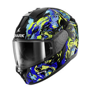 Shark Ridill 2 Raging Beast Full Face Helmet - Black/Blue/Green