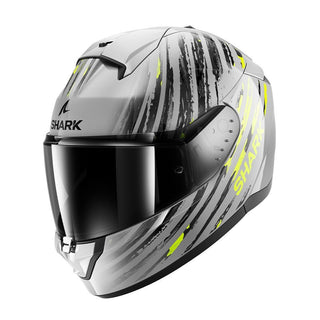 Shark Ridill 2 Assya Full Face Helmet - Silver/Anthracite/Yellow