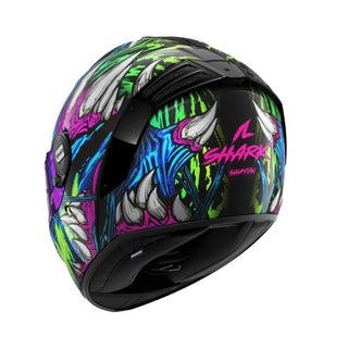 Shark Spartan RS Shaytan Full Face Helmet - Black Green Violet