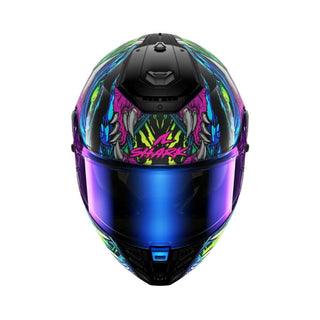 Shark Spartan RS Shaytan Full Face Helmet - Black Green Violet