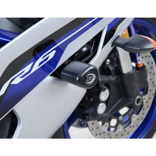 R&G Racing Upper Right Crash Protectors Aero Style Black for Yamaha YZF-R6 06-16