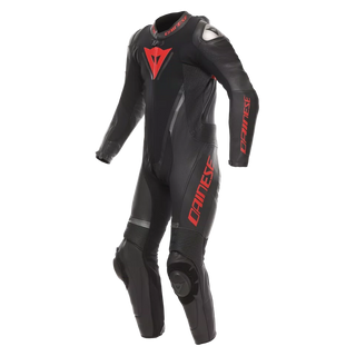 Dainese Demon Sprint One-piece Perforated Suit - Black / Black / Red Lava