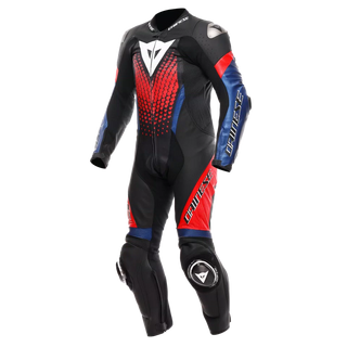 Dainese Laguna Seca 6 One-piece Perforated Suit - Black / Blue / Red