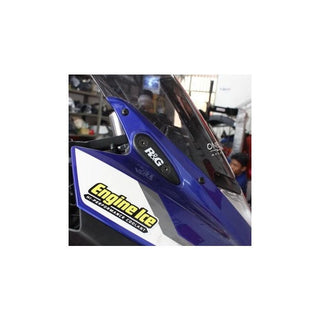 R&G Racing Mirror Blanking Plates Black for Yamaha YZF-R25 14-18/Yamaha YZF-R3 15-18