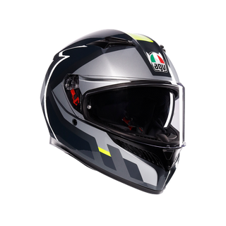 AGV K3 Shade Helmet - Grey/Fluro Yellow