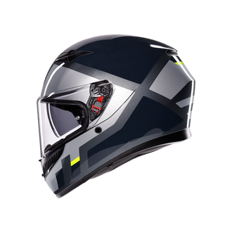 AGV K3 Shade Helmet - Grey/Fluro Yellow