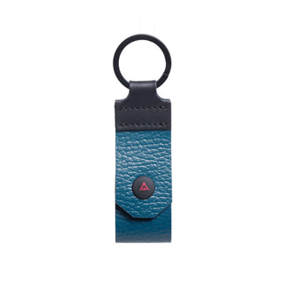 Dainese Pin Leather Keyring - Petrol Blue