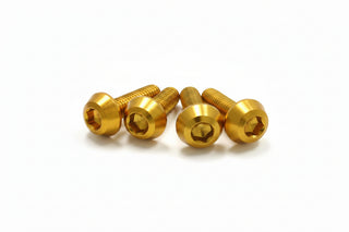 DRC Aluminum M6 Gold Taper Bolts 35mm - Pack of 4