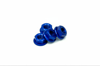 DRC Aluminum M6 Blue Flange Nuts - Pack of 20