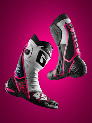 Gaerne GP1 LS Redding Boots - White / Pink / Black LE