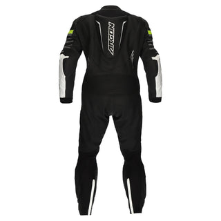 Argon Pursuit One-Piece Leather Race Suit - Black / White / Yellow