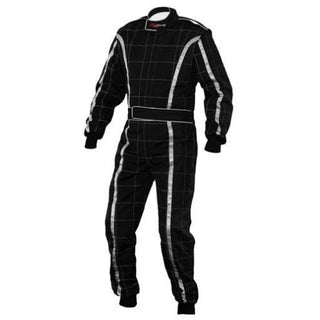 Rjays Youth Racestar Level 2 Kart Suit - Black/Silver/Black