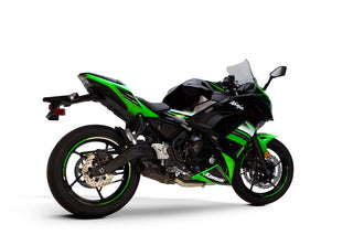 Two Brothers Racing Kawasaki Ninja 650 S1R Carbon Fiber+Stainless Steel Full System (17-23) Black