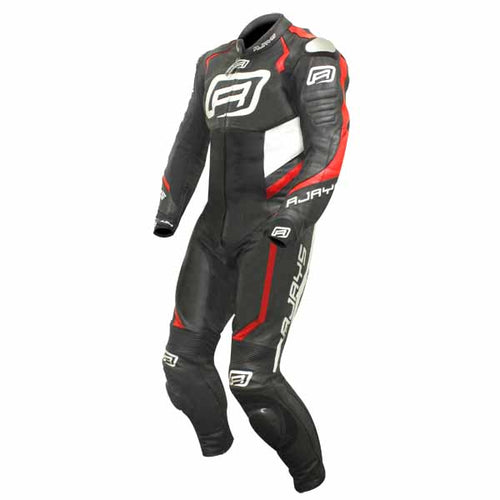 Rjays Stealth III 1Pc Suit - Black/Fluro Red/White