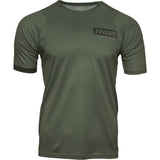 Thor MTB Assist Short Sleeve Jersey - Solid Army Green
