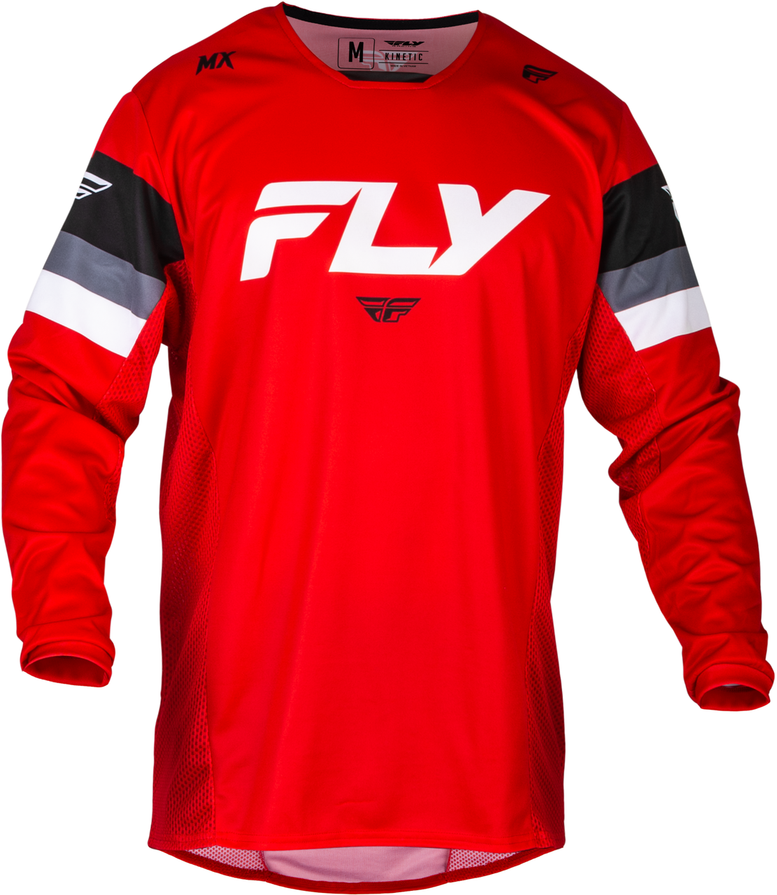 Fly Racing Youth 2024 Prix Kinetic Jersey - Red Grey White